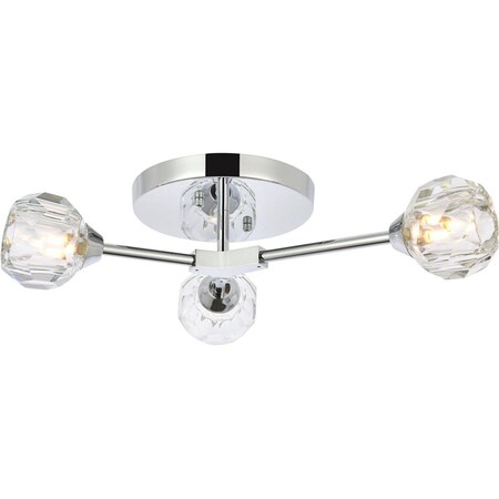 Elegant Lighting Elegant Lighting  Zayne Chrome & Clear Overhead Wall Lighting 3508F18C